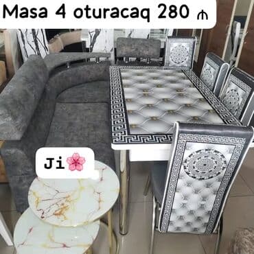 endirimde olan mebeller: 🇹🇷Turkiye istehsali. Metbex masa desti Masa 4 oturacaq Masa 80*130 — 2