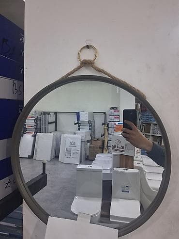 güzgü dekor: Güzgü Dairə, Hamam üçün, Çərçivə ilə — 1