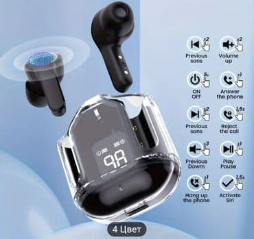 qulaqcıq bluetooth: Yeni Simsiz (Bluetooth) Qulaqcıqlar, rəng - Qara — 3