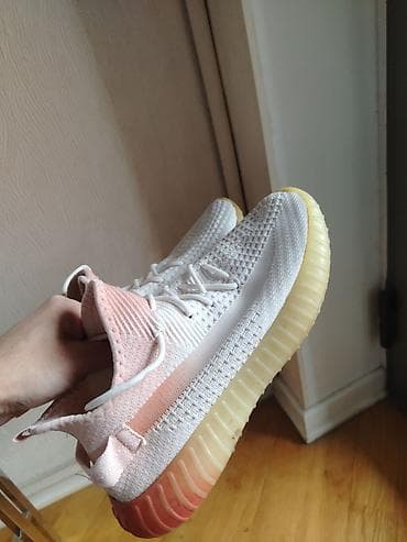 şəffaf ayaqqabilar: Uniseks idman krossovkaları - Rəng: ağ üst hissə, açıq çəhrayı tonlu — 1