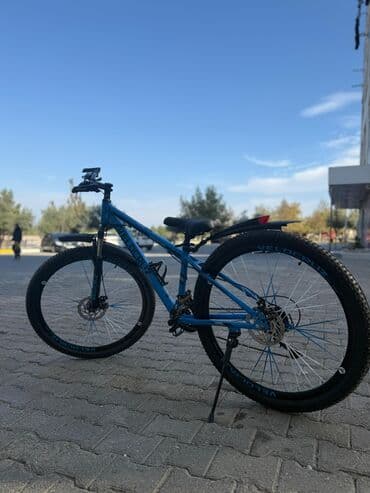 велосипед corex: Velosiped - Çərçivə: yüngül alaşımlı, mavi rəng, aşağı enişli dizayn — 2