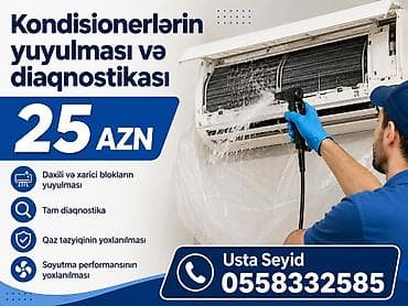 iran peci qiyməti: Kondisionerlərin yuyulması və diaqnostikası – 25 AZN Xidmətə — 1