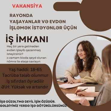 part time isler 2018: Vakansiya – İpək Yolu Center Evdən işləmək və ya qısa qrafiklə əlavə — 2