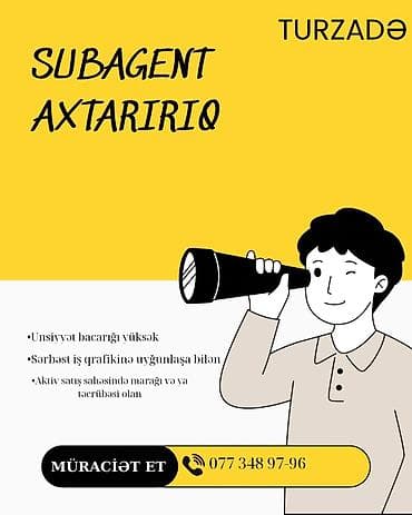 Satış agentləri, 18 yaş, Təcrübəsiz, Onlayn iş