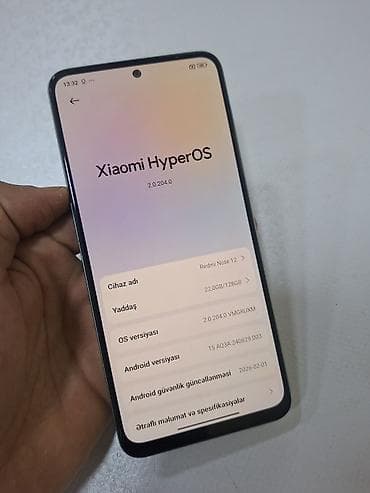 azercell 4g modem: Redmi Note 12, 256 GB, rəng - Yaşıl, Sensor — 6