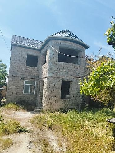 təmirsiz ev: Satılır: iki mərtəbəli yarıtikili fərdi yaşayış evi - Layihə: ön — 1