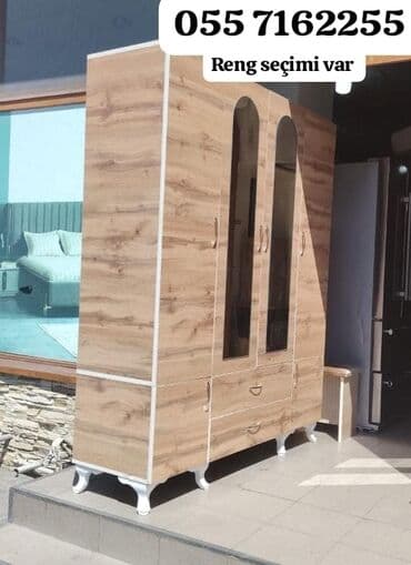 polkalı şkaf: Açılan, 4 qapılı Düz dolab, Şifonyer — 5