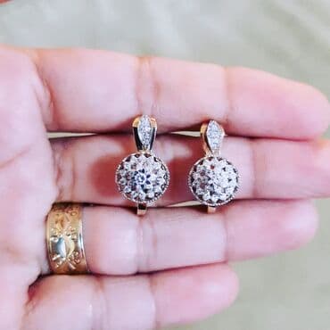 tək qaş: Sırğa, Sarı qızıl, 585 Əyar, 4800 g — 7