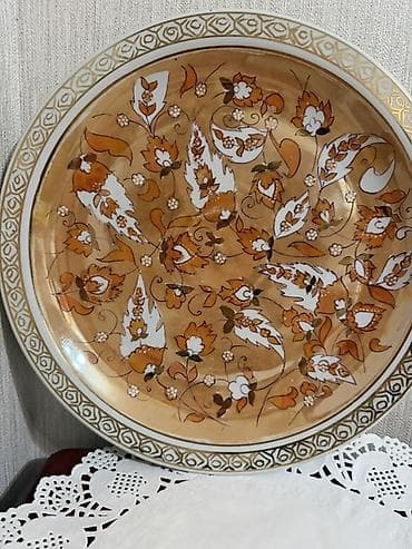 cay: Çay dəsti, rəng - Qızılı, Farfor — 2