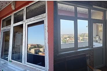 Plastik pencere qapiyla birlikde qapi olçüsü pəncərə 1 m en 50 qap1