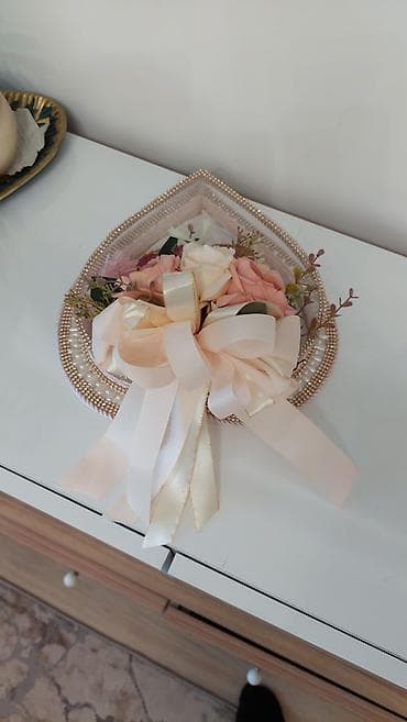 Toy aksesuarları: Xına dəsti /nişan dəsti – nişan üçün üzük qabı və lent qayçısı. - — 7