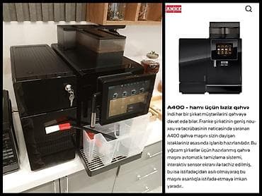 Profesional İtaliya istehsalı Franke Kofe aparatı 4950 manat çox az