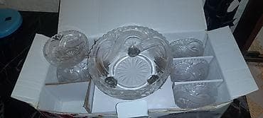 xrustal qutuda: Şirniyyat/qənd qabı dəsti – şüşə (High Quality Glassware Collection) — 5