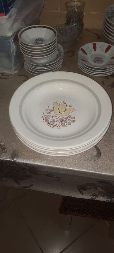 ucuz qab qacaqlar: Boşqablar, rəng - Ağ — 8