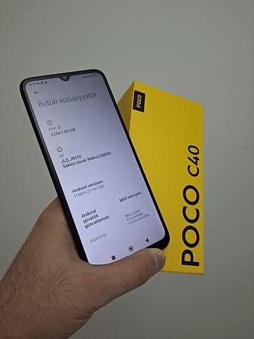 iphone 7 irsad electronics: Poco C40, 64 GB, rəng - Qara, Sensor — 3