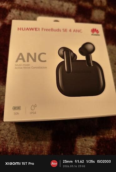 notebook cantası: HUAWEI FreeBuds SE 4 ANC simsiz qulaqlıq Xüsusiyyətlər: - Aktiv — 5