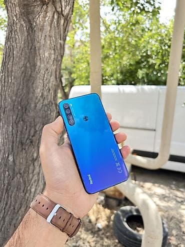 honor 9 d: Redmi Note 8, 64 GB, rəng - Mavi, Düyməli, Sensor, Barmaq izi — 1