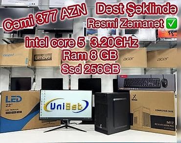prosessor satisi: Masaüstü kompüter Şəhər: Bakı Yeni?: Bəli Çatdırılma?: Bəli UniSet — 4
