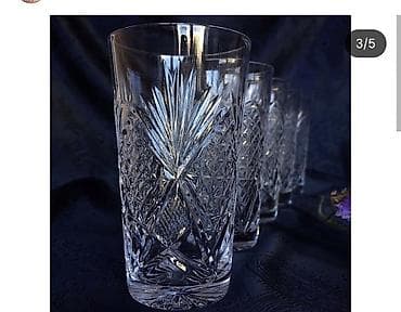 dəmir qablar: Stəkanlar, Xrustal, 6 ədədli dəst, 250 ml — 6