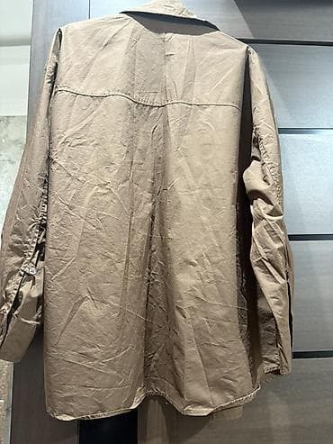 topdan geyim: Qadın köynəyi – açıq qəhvəyi rəng - Model: Oversize, /44,46,48 — 5
