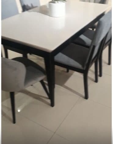 mətbəxt stolları: Mətbəx üçün, Açılan, Dördbucaq masa, 4 stul — 3