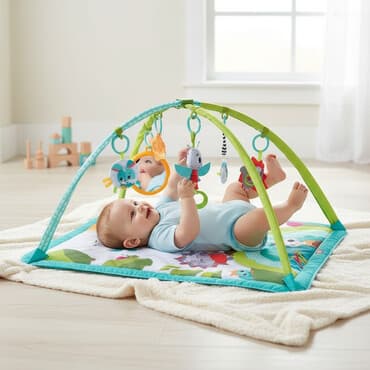 toxunma oyuncaq: Rəngarəng körpə oyun xalçası və inkişaf mərkəzi - Geniş, yumşaq xalça — 1