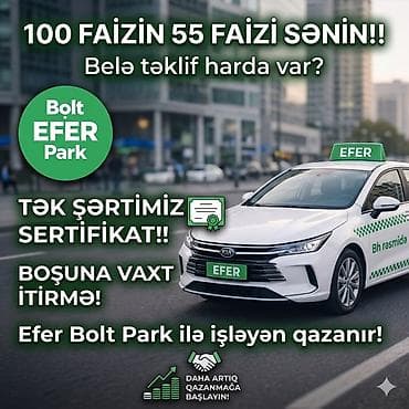 dayə axtarilir: Taksi sürücüsü tələb olunur, Şəxsi nəqliyyat vasitəsi ilə, 1-2 illik təcrübə — 2