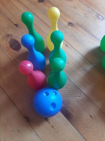 детский игровой набор play doh: Hamısı birlikdə - Bolinq dəsti: 2 ədəd rəngli bolinq topu (barmaq — 2