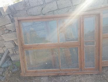 Taxta çərçivəli pəncərə paketləri - Material: təbii taxta çərçivə -