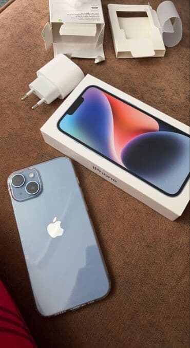 iphone 14 pro max kreditle: IPhone 14, 128 ГБ, Голубой, Face ID — 1