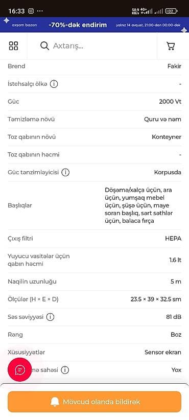 robot tozsovuran: Fakir – avtomobil üçün çoxfunksiyalı tozsoran və hava kompressoru — 5