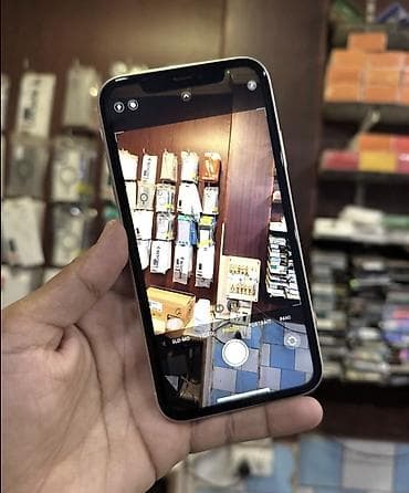 işlenmiş iphone: IPhone 11, 128 GB, Ağ, Zəmanət, Simsiz şarj, Face ID — 3