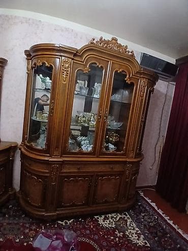 islenmis taxta: Zərif oyma detalları və klassik dizaynı ilə seçilən qəhvəyi rəngli — 2