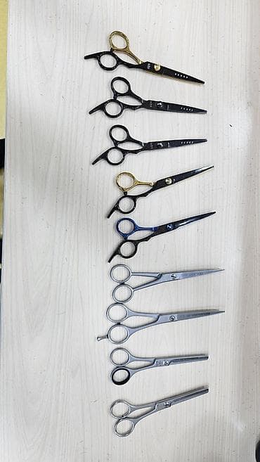 pasta roza: Peşəkar bərbər alətləri dəsti - Saç kəsmə və seyrəltmə qayçıları — 2