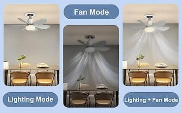 ventil: Patrona bağlanan Pultlu Tavan sərinkeşi + LED Lampa (40W) 52sm . ❄️ — 5