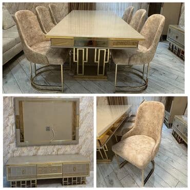 oturacaq dəstləri: İşlənmiş, 6 stul — 1