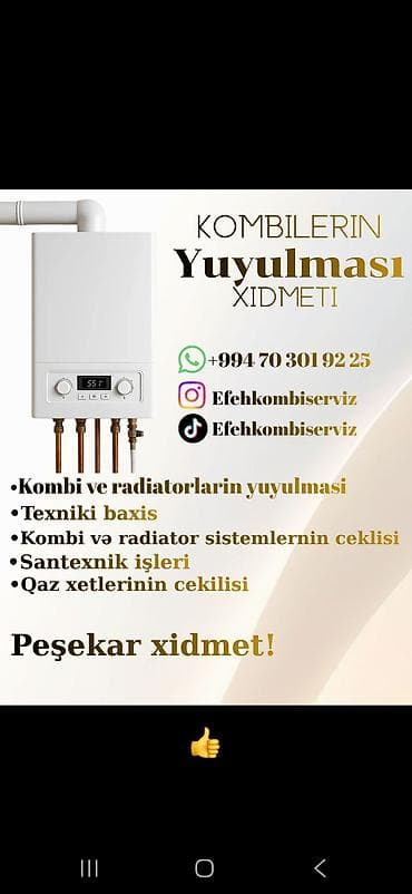 Услуги по строительству и ремонту: Xidmət: Kombi və radiator sistemlərinin quraşdırılması və muasir — 4