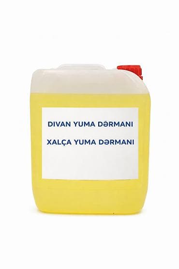 sumax xalca: Divan və xalça yuma dərmanı – sarı rəngli maye təmizləyici, iri həcmli — 1