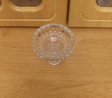 deko: Şüşədən Hazırlanmış Balaca Ayaqlı Konfet Qab. - Material: şəffaf — 2