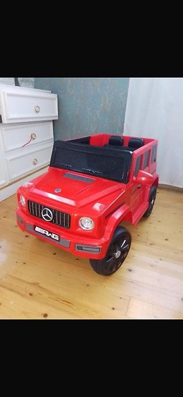 maşınlar uşaq üçün: Uşaq elektrik maşını – Mercedes-Benz G-Class (AMG stili), qırmızı — 1