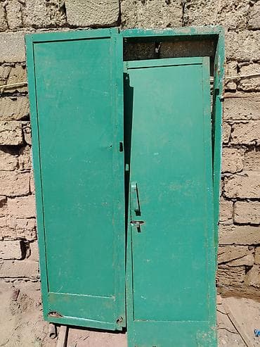 Dəmir Həyət darvazası, Yana açılan, Mexaniki, Qapı ilə, rəng - Yaşıl, Kredit yoxdur