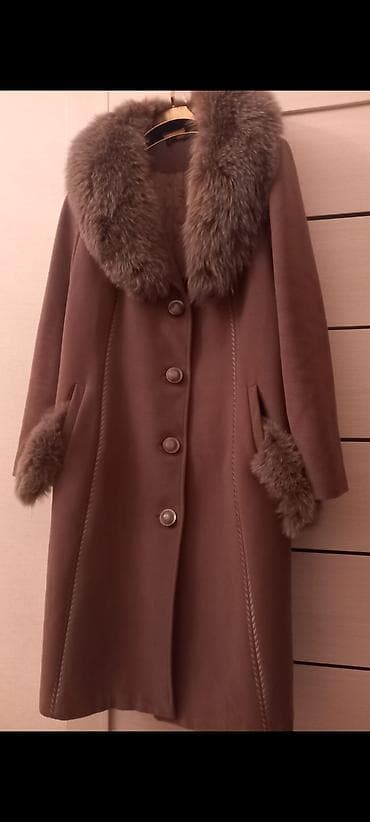 xəz qadın koftaları: Qadın kaşmir palto – qəhvəyi tonlarda, təbii xəz detallı. 52 razmer - — 3