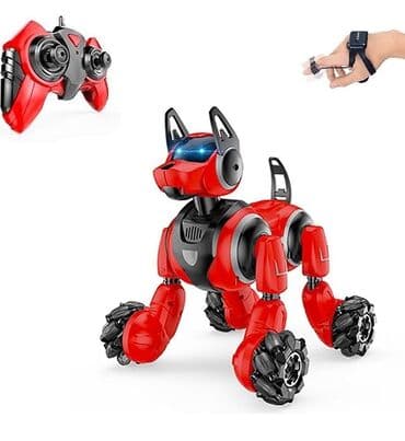 şenyaçiy patrul uşaq oyuncaqları: Robot it 666-800A radio ilə idarə olunan, 31 sm, qolbaq, batareya — 3