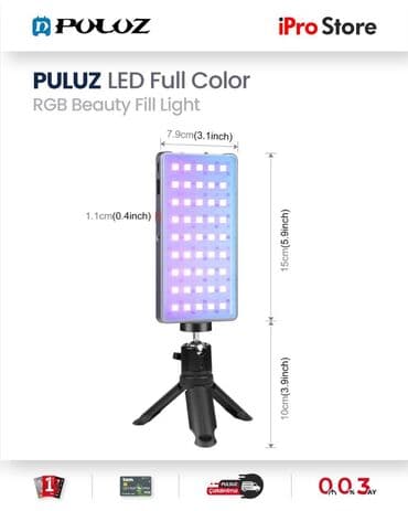pillə: ❗️PULUZ LED Full Color RGB Vlogging Photography❗️ Xüsusiyyətləri 1 — 4