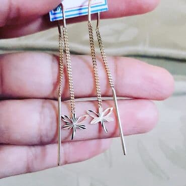 sirqalar qizil: Sırğa, Sarı qızıl, 585 Əyar, 1900 g — 5