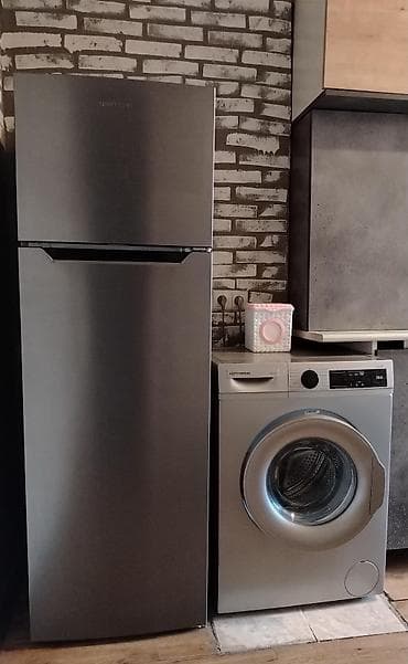 soyuducu sharp: 2 qapılı Hoffman Soyuducu Satılır, rəng - Gümüşü — 1