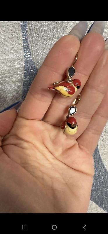 qızıl sırqalar: Sırğa, Gümüş, 11 g, Ödənişli çatdırılma — 2