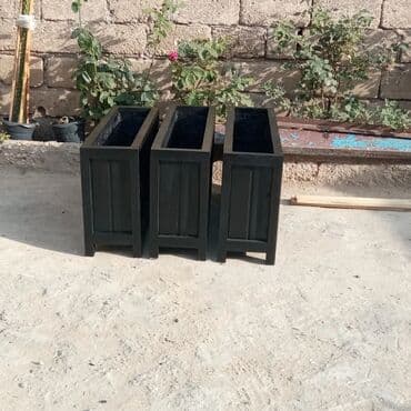 Bitki dərmanları: Taxta dibcəklər dekorativ ağaclar və güllər üçün istənilən ölçüdə və — 4