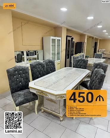 kohnə stul: Kod: 3357 Masa dəsti - Ölçülər: 100 x 200 sm - Mexanizm: Açılmayan - — 1