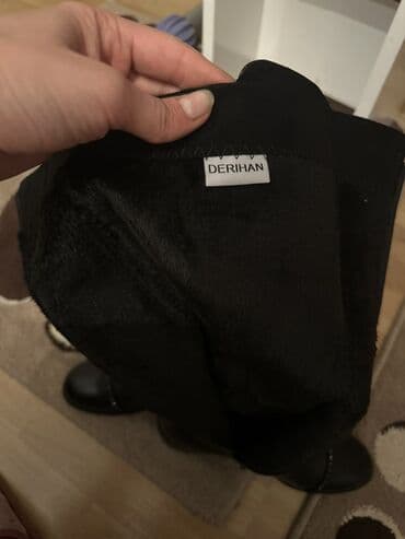 sapoqi: Qadın uzun çəkmə – Derihan - Rəng: qara - Material: hamar dəri — 3